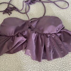 Size small purple padded crop halter